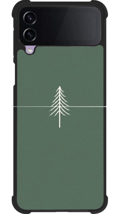 Coque Samsung Galaxy Z Flip3 5G - Silicone rigide noir Christmas 22 minimalist tree