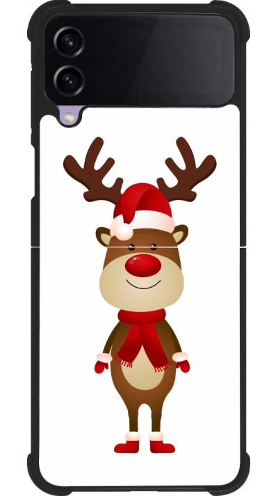Coque Samsung Galaxy Z Flip3 5G - Silicone rigide noir Christmas 22 reindeer