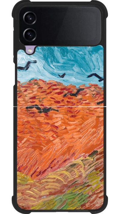 Coque Samsung Galaxy Z Flip4 - Silicone rigide noir Autumn 22 Van Gogh style