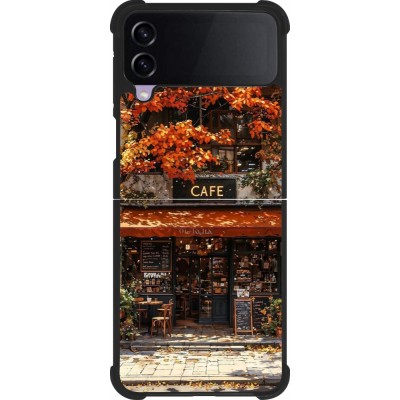 Samsung Galaxy Z Flip4 Case Hülle - Silikon schwarz Autumn 25 Coffee shop