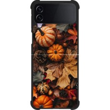 Coque Samsung Galaxy Z Flip4 - Silicone rigide noir Autumn 25 Pumpkin