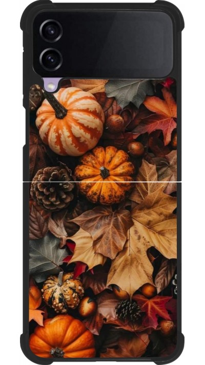 Coque Samsung Galaxy Z Flip4 - Silicone rigide noir Autumn 25 Pumpkin