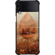 Coque Samsung Galaxy Z Flip4 - Silicone rigide noir Autumn 26 Autumn leaf