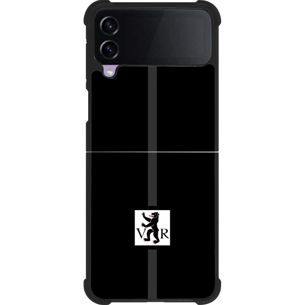 Coque Samsung Galaxy Z Flip4 - Silicone rigide noir Canton AR noir