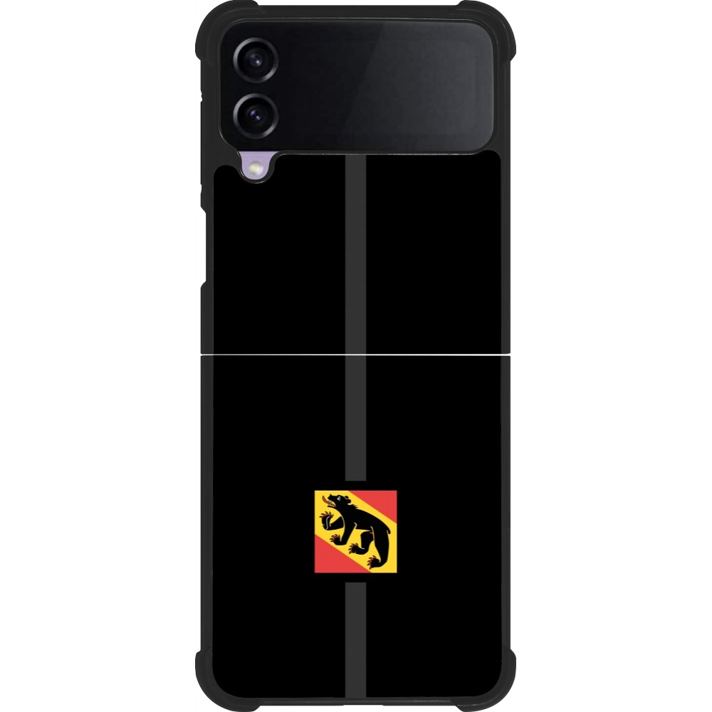 Coque Samsung Galaxy Z Flip4 - Silicone rigide noir Canton BE noir