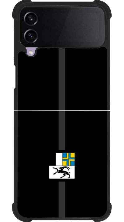 Coque Samsung Galaxy Z Flip4 - Silicone rigide noir Canton GR noir