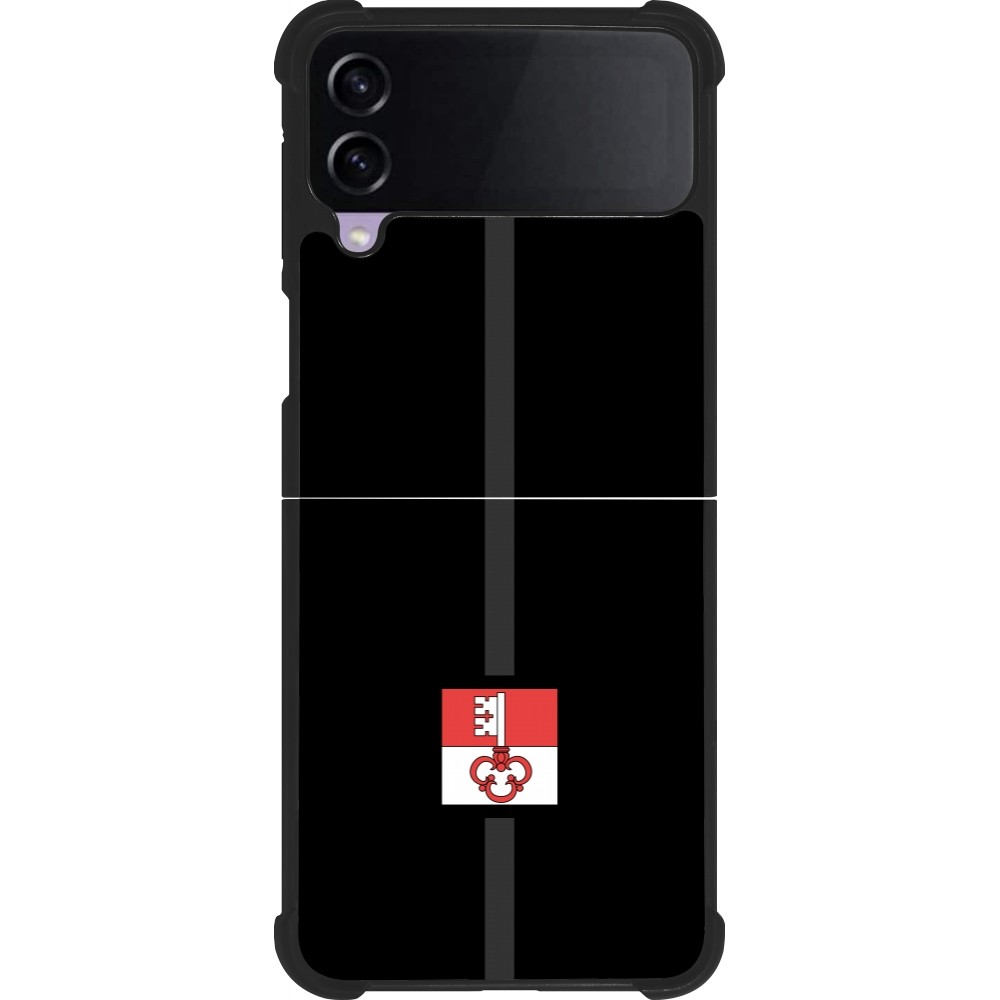 Coque Samsung Galaxy Z Flip4 - Silicone rigide noir Canton OW noir