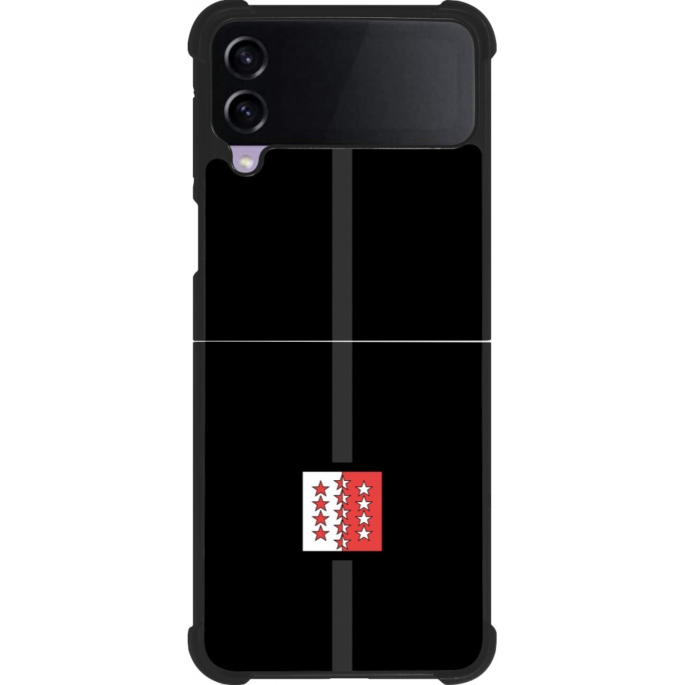 Coque Samsung Galaxy Z Flip4 - Silicone rigide noir Canton VS noir