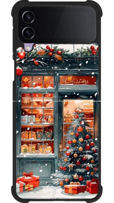 Coque Samsung Galaxy Z Flip4 - Silicone rigide noir Christmas 25 Xmas Shop