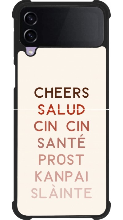 Samsung Galaxy Z Flip4 Case Hülle - Silikon schwarz Cocktail Cheers Salud