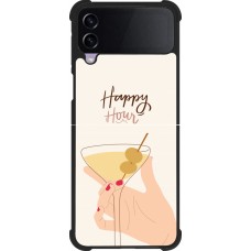 Samsung Galaxy Z Flip4 Case Hülle - Silikon schwarz Cocktail Happy Hour
