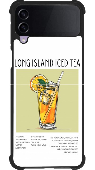 Samsung Galaxy Z Flip4 Case Hülle - Silikon schwarz Cocktail Rezept Long Island Ice Tea