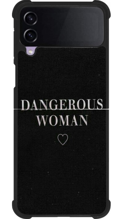 Samsung Galaxy Z Flip4 Case Hülle - Silikon schwarz Dangerous woman