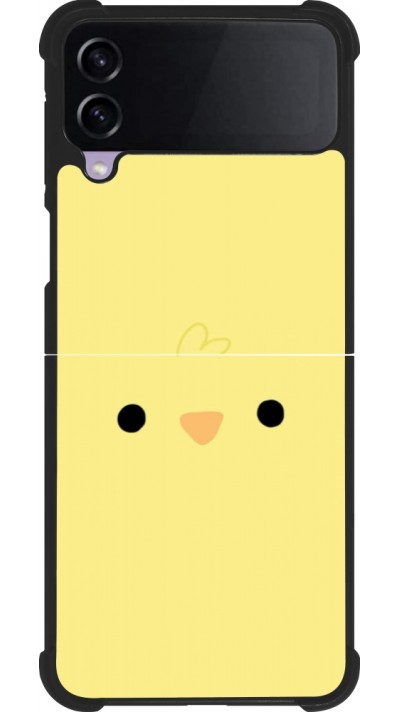 Samsung Galaxy Z Flip4 Case Hülle - Silikon schwarz Easter 2026 Little chicken