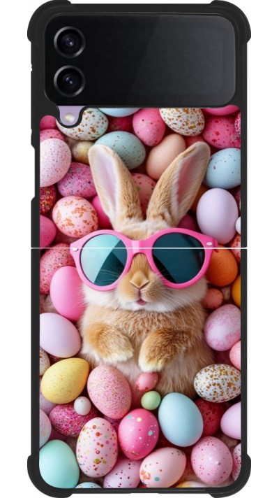 Samsung Galaxy Z Flip4 Case Hülle - Silikon schwarz Easter 2026 Rabbit fun