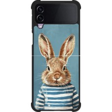 Samsung Galaxy Z Flip4 Case Hülle - Silikon schwarz Easter 2026 Rabbit navy