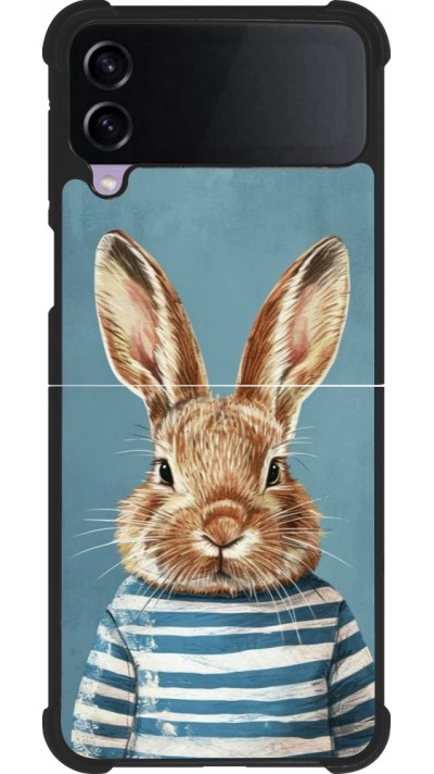Samsung Galaxy Z Flip4 Case Hülle - Silikon schwarz Easter 2026 Rabbit navy