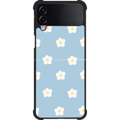 Samsung Galaxy Z Flip4 Case Hülle - Silikon schwarz Easter 2024 daisy flower
