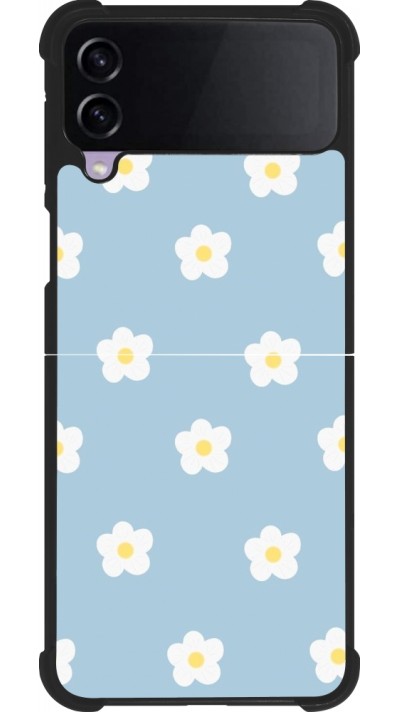 Coque Samsung Galaxy Z Flip4 - Silicone rigide noir Easter 2024 daisy flower