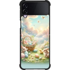 Coque Samsung Galaxy Z Flip4 - Silicone rigide noir Easter 2025 Pastel Pâques