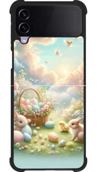 Samsung Galaxy Z Flip4 Case Hülle - Silikon schwarz Ostern 2025 Pastell Ostern