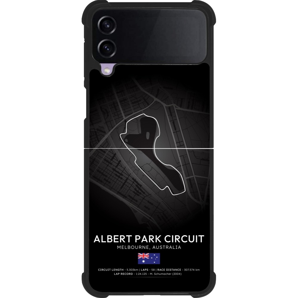 Coque Samsung Galaxy Z Flip4 - Silicone rigide noir F1 Track 2025 Melbourne