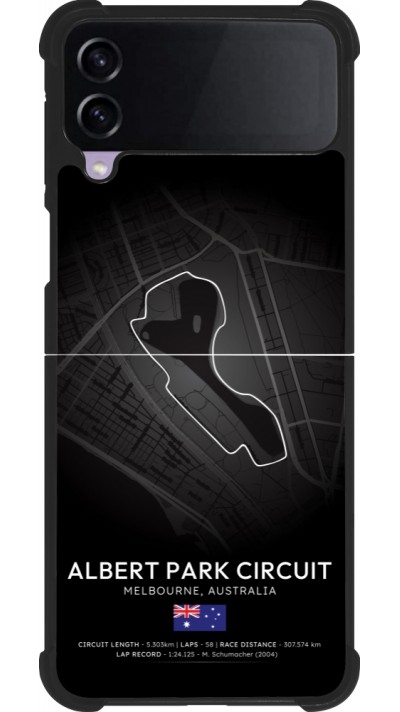 Coque Samsung Galaxy Z Flip4 - Silicone rigide noir F1 Track 2025 Melbourne