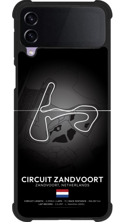 Coque Samsung Galaxy Z Flip4 - Silicone rigide noir F1 Track 2025 Netherlands