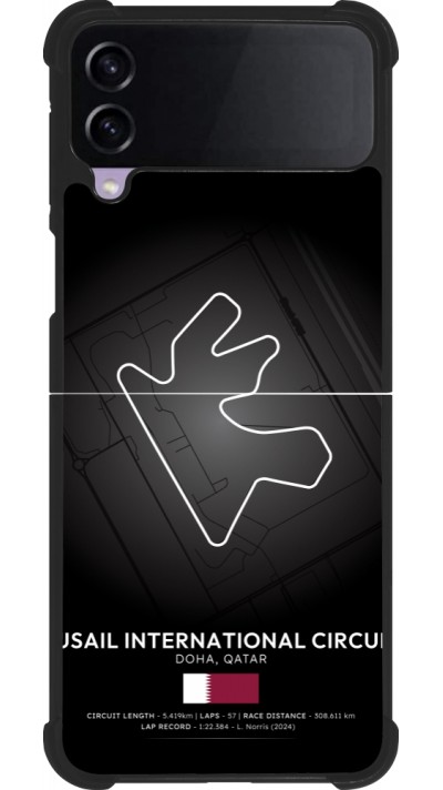 Coque Samsung Galaxy Z Flip4 - Silicone rigide noir F1 Track 2025 Qatar