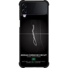 Coque Samsung Galaxy Z Flip4 - Silicone rigide noir F1 Track 2025 Saudi Arabia