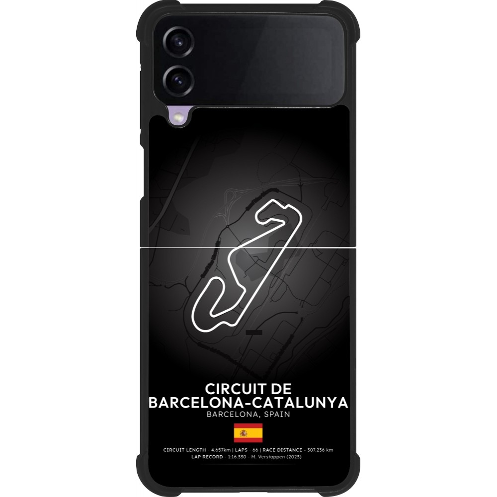 Coque Samsung Galaxy Z Flip4 - Silicone rigide noir F1 Track 2025 Spain