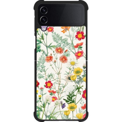 Samsung Galaxy Z Flip4 Case Hülle - Silikon schwarz Flora Botanical Wildlife