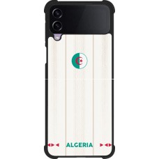 Coque Samsung Galaxy Z Flip4 - Silicone rigide noir Maillot de football Algérie 2026 personnalisable