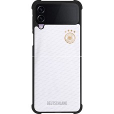 Coque Samsung Galaxy Z Flip4 - Silicone rigide noir Maillot de football Allemagne 2022 personnalisable