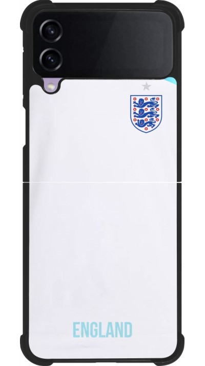 Samsung Galaxy Z Flip4 Case Hülle - Silikon schwarz England 2022 personalisierbares Fußballtrikot