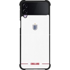 Coque Samsung Galaxy Z Flip4 - Silicone rigide noir Maillot de football Angleterre 2026 personnalisable