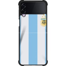 Samsung Galaxy Z Flip4 Case Hülle - Silikon schwarz Argentinien 2022 personalisierbares Fussballtrikot