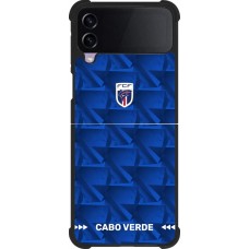 Samsung Galaxy Z Flip4 Case Hülle - Silikon schwarz Kap Verde 2026 personalisierbares Fussballtrikot