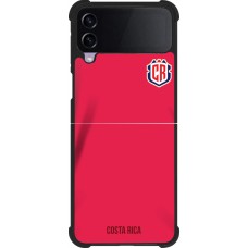 Coque Samsung Galaxy Z Flip4 - Silicone rigide noir Maillot de football Costa Rica 2022 personnalisable