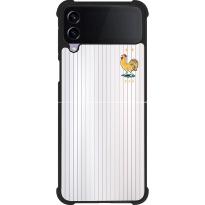 Samsung Galaxy Z Flip4 Case Hülle - Silikon schwarz Frankreich Away personalisierbares Fussballtrikot