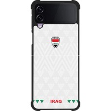 Coque Samsung Galaxy Z Flip4 - Silicone rigide noir Maillot de football Irak 2026 personnalisable