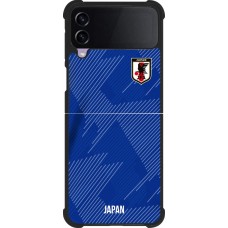 Samsung Galaxy Z Flip4 Case Hülle - Silikon schwarz Japan 2022 personalisierbares Fussballtrikot