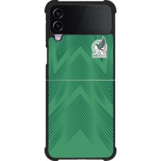 Samsung Galaxy Z Flip4 Case Hülle - Silikon schwarz Mexiko 2022 personalisierbares Fussballtrikot