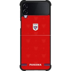 Coque Samsung Galaxy Z Flip4 - Silicone rigide noir Maillot de football Panama 2026 personnalisable