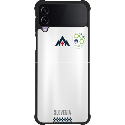 Coque Samsung Galaxy Z Flip4 - Silicone rigide noir Maillot de football Slovénie