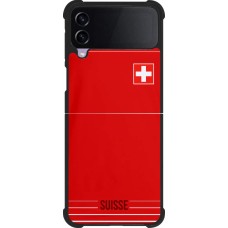 Coque Samsung Galaxy Z Flip4 - Silicone rigide noir Football shirt Switzerland 2022