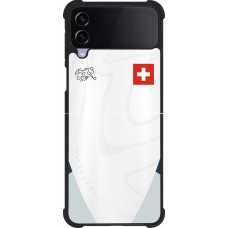 Samsung Galaxy Z Flip4 Case Hülle - Silikon schwarz Schweiz Away personalisierbares Fussballtrikot