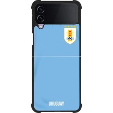 Samsung Galaxy Z Flip4 Case Hülle - Silikon schwarz Uruguay 2022 personalisierbares Fussballtrikot