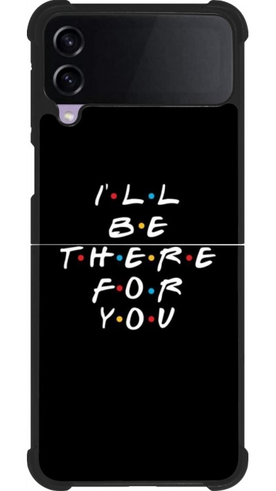 Coque Samsung Galaxy Z Flip4 - Silicone rigide noir Friends Be there for you