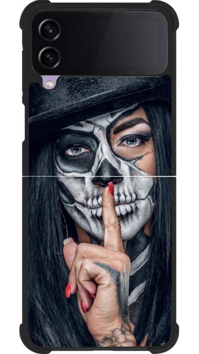 Coque Samsung Galaxy Z Flip4 - Silicone rigide noir Halloween 18 19